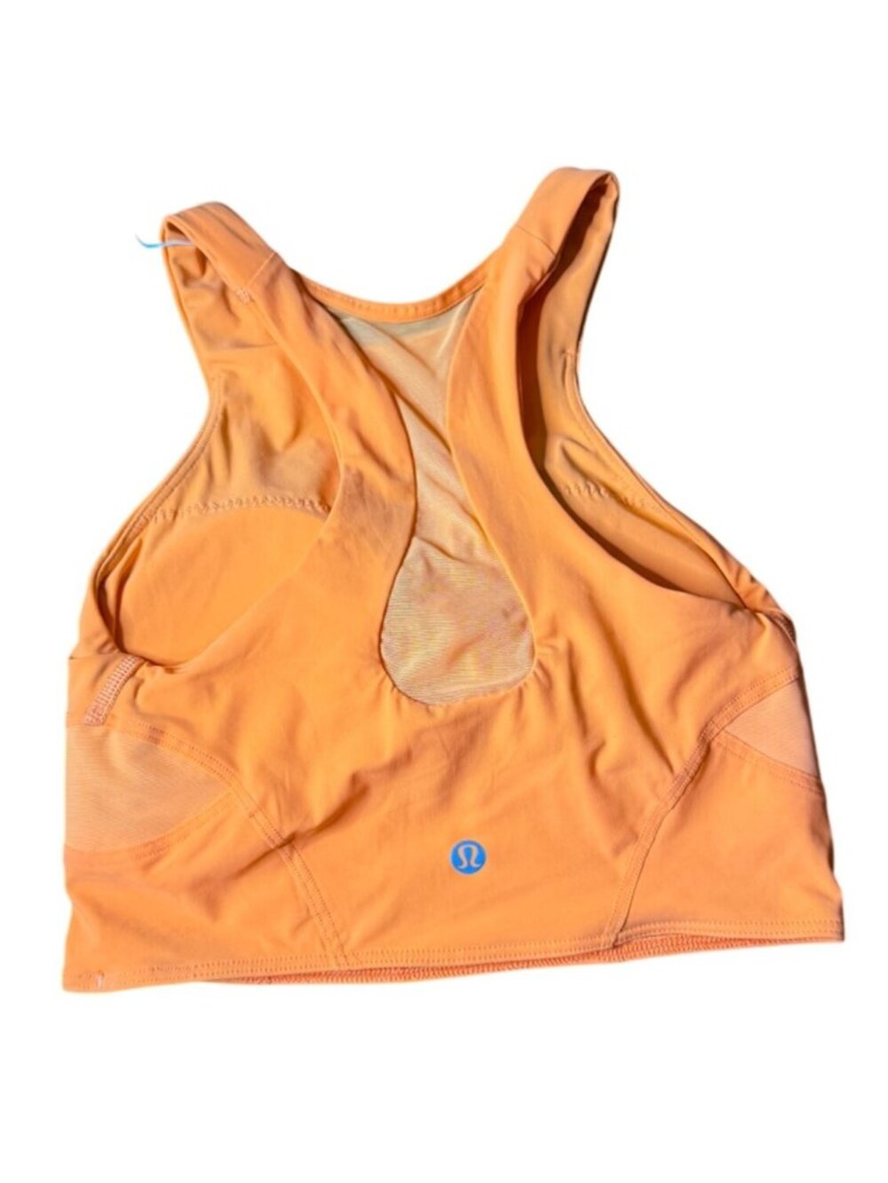 Lululemon Mesh-Back Train Bra Size 2 Medium Support, A/B Cup W2D30S Orange Frapp - Picture 7 of 13